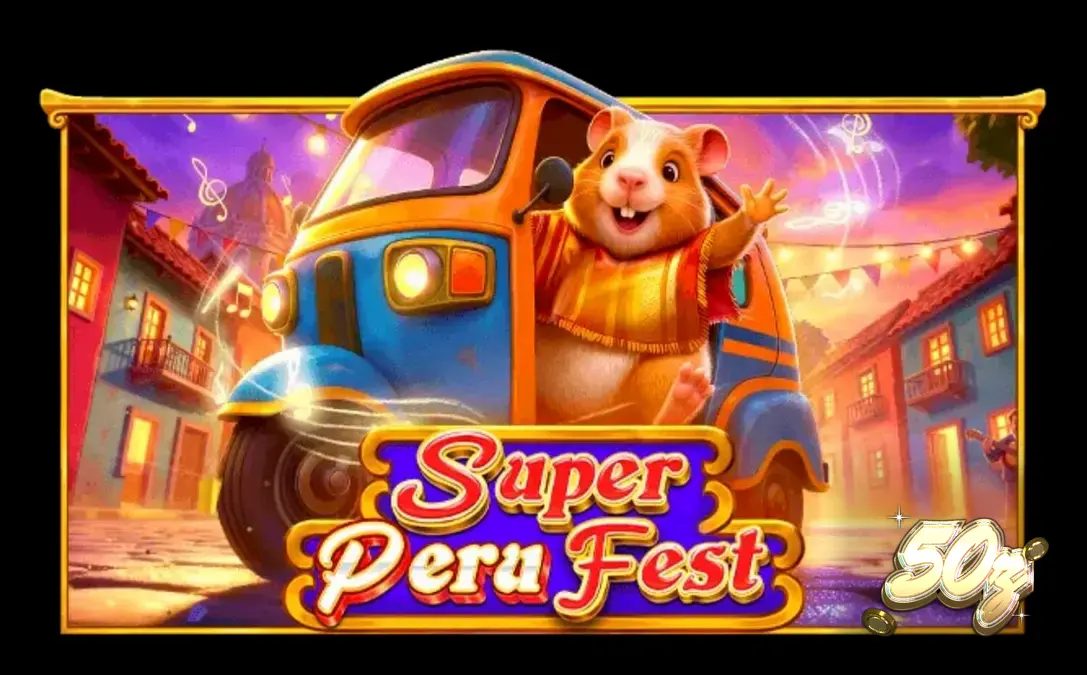 Tampilan visual ceria dari slot Super Peru Fest dengan elemen budaya Amerika Selatan