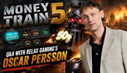 Tampilan visual kereta Money Train 5 yang misterius dan penuh aksi